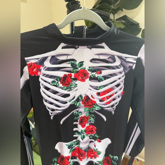 Boys Girls Halloween Jumpsuit Bodysuit 3D Graphic Skull Skeleton kids 9-12 yrs - Picture 9 of 13